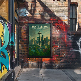 Seattle, WA The Emerald City Poster
