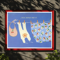 Playful Clothesline Poster