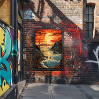 Sunset Over The Golden Gate Poster