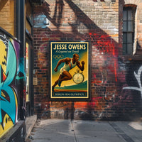 Jesse Owens Berlin 1936 Olympics Vintage Poster Art