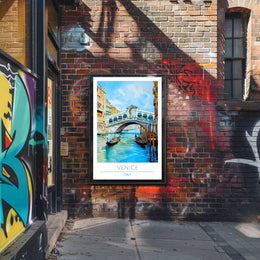 Gondolas on the Grand Canal Poster