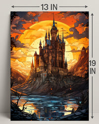 Enchanted Castle At Sunset Poster