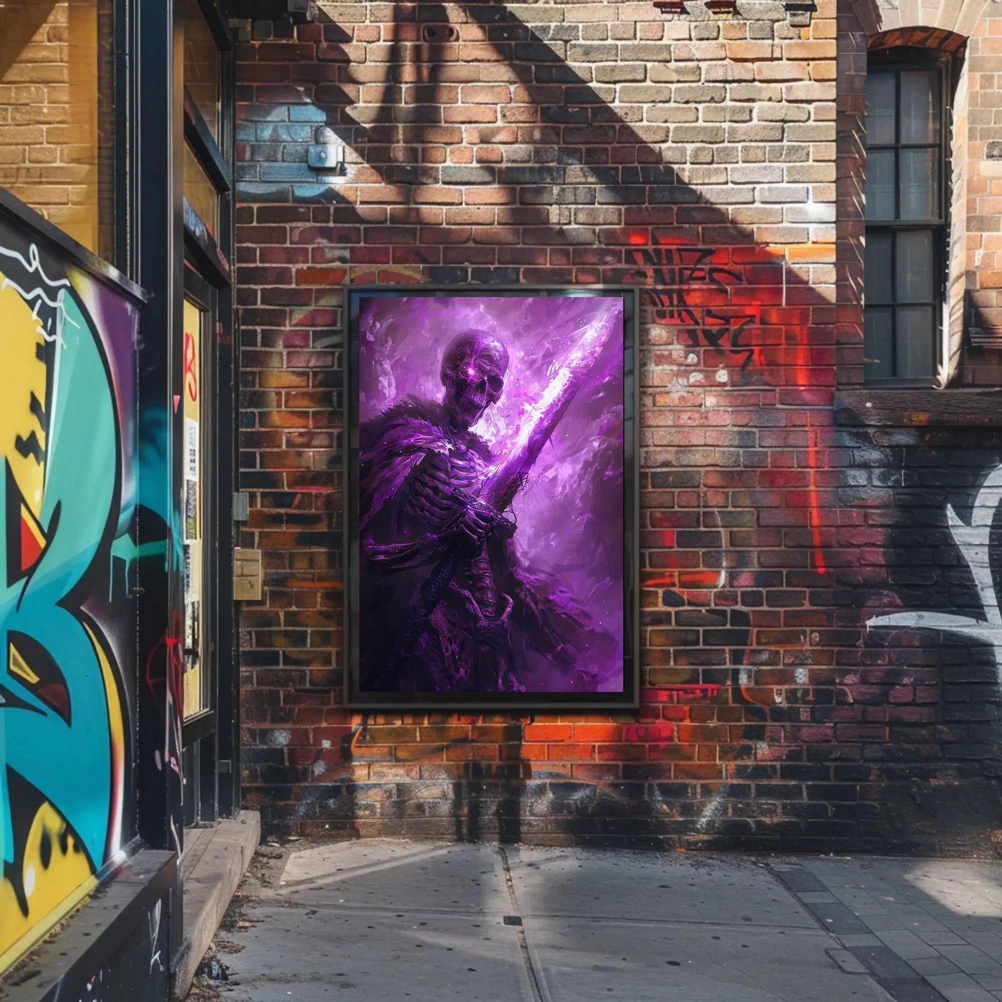 Enchanted Skeleton Warrior Art Print Poster for Home Decor PosterGoat