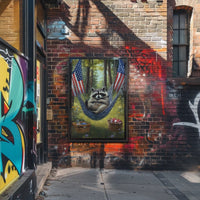 raccoon lounging in a hammock Poster