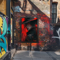 White Fox on Snowy Cliff Fantasy Poster PosterGoat