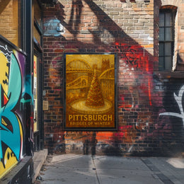 Pittsburgh Bridges Of Winter Poster