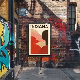 Indiana Abstract Landscape Poster