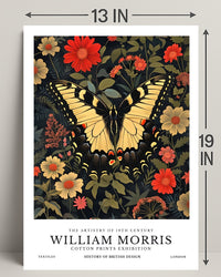 William Morris Artistic Butterfly Vintage Cultural or Heritage Poster