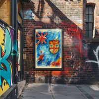 Vibrant Watercolor Flag Poster
