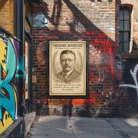Theodore Roosevelt President Sketch Poster 1901 1909 Vintage Wall Art Print PosterGoat