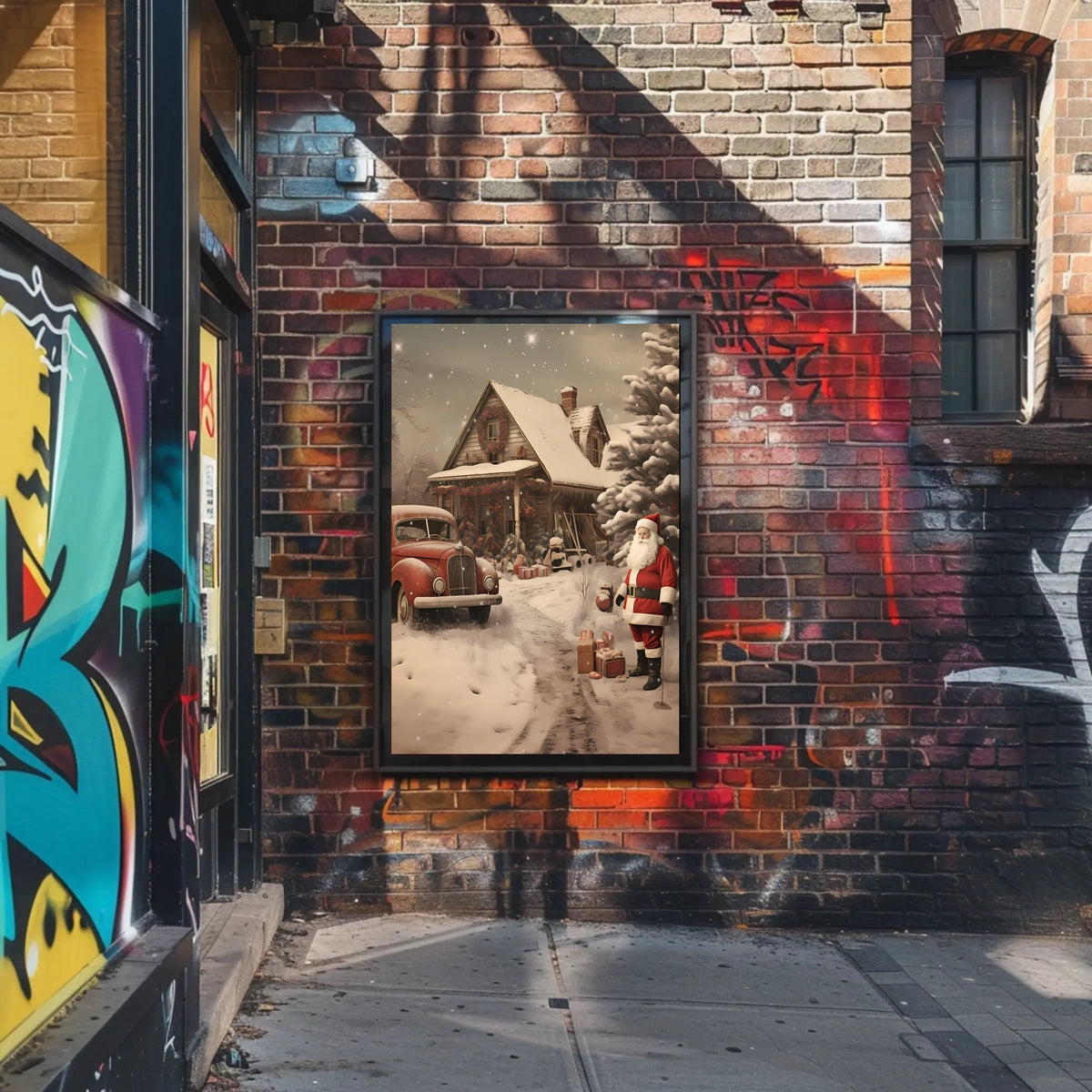 Winter Wonderland With Santa Poster
