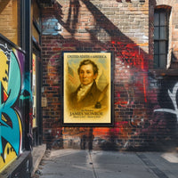 James Monroe 5th President of the United States Vintage Watercolor Poster