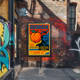 Georgia Peach State Travel Poster