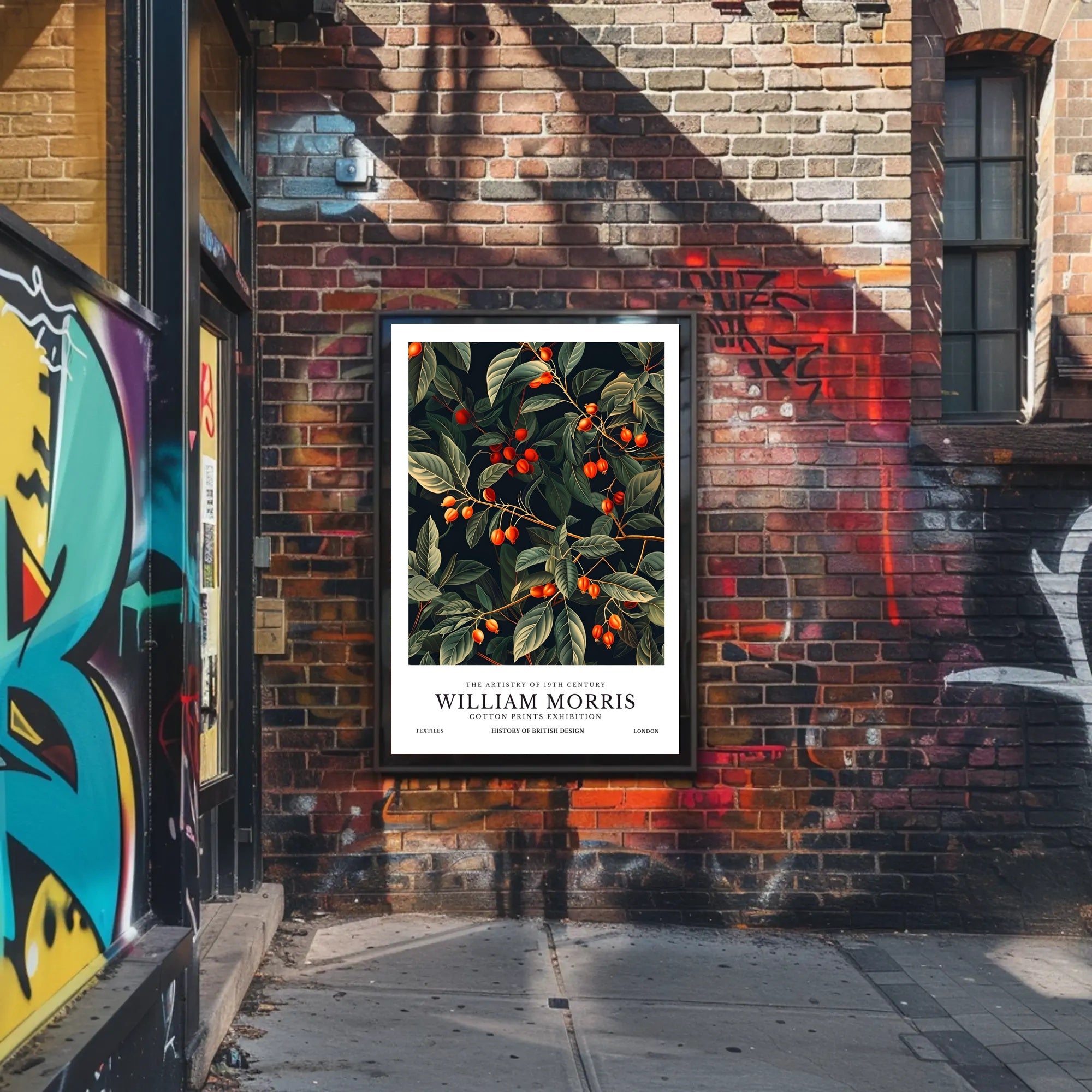 William Morris Cotton Prints Exhibition Poster