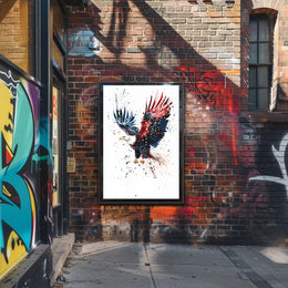 powerful bald eagle flying Poster