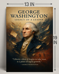 George Washington Legacy of a Leader Poster PosterGoat