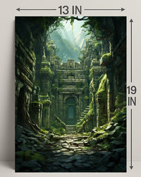 Ancient Ruins In The Jungle Poster