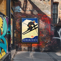Adelboden Skiing Adventure Poster