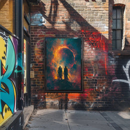 Epic Fantasy Adventure with Fiery Portal Fantasy or Mythology Poster PosterGoat