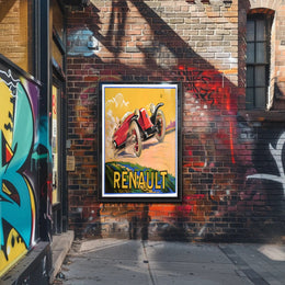 Vintage Renault Car Advertisement Poster