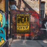 Cleveland Lakefront Glow Poster