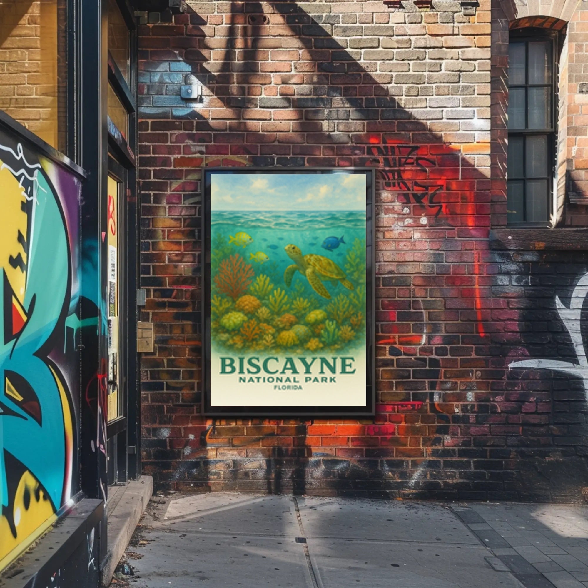 Biscayne National Park Travel Poster Print