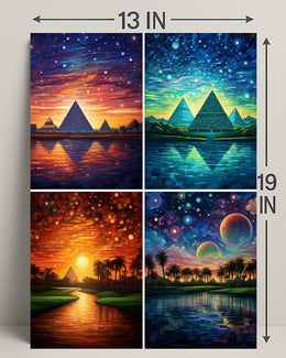 Celestial Pyramids Poster
