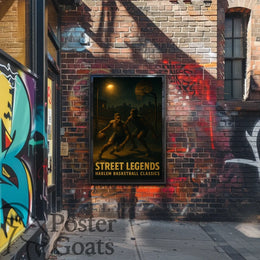 Harlem Basketball Classics: Gritty Urban Sports Poster