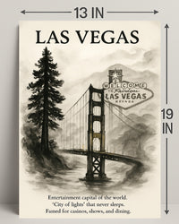 Las Vegas City of Lights Poster PosterGoat