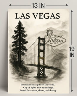 Las Vegas City of Lights Poster PosterGoat