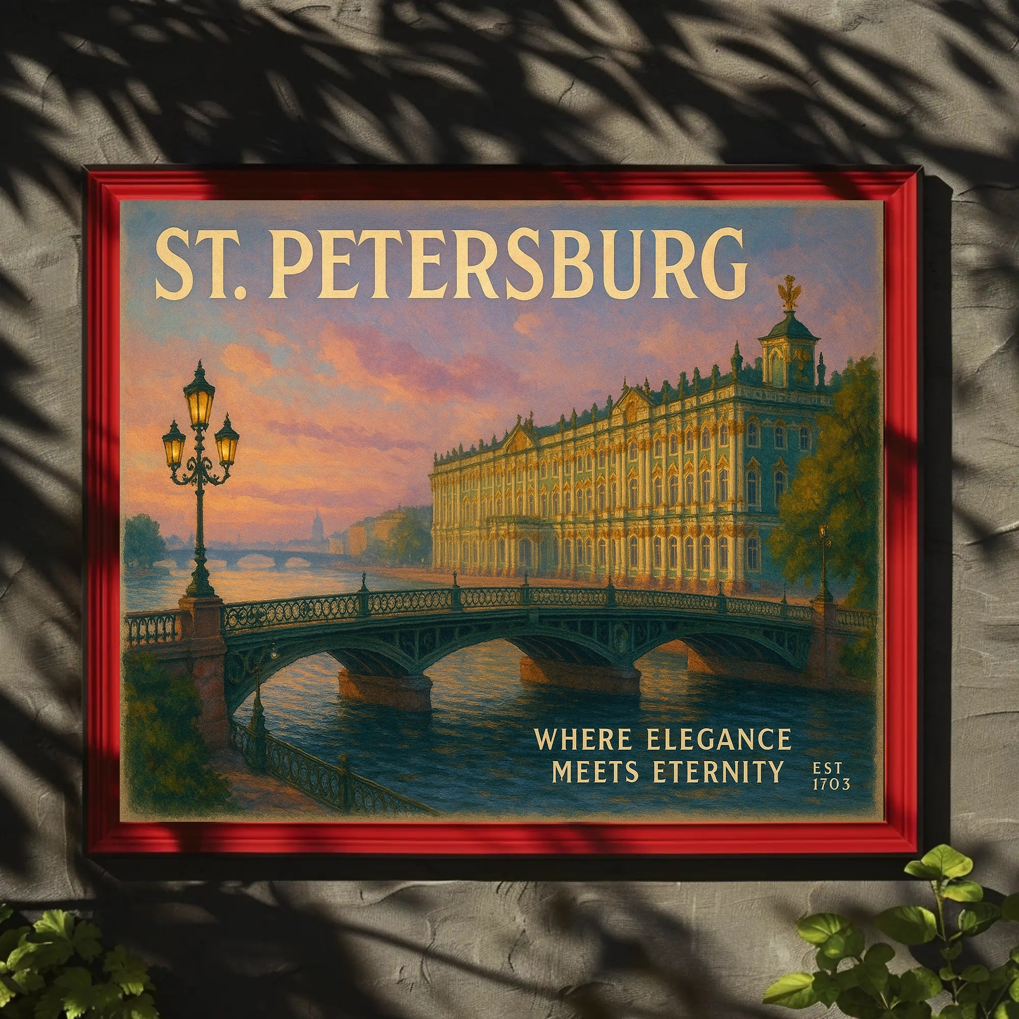 St. Petersburg Elegance Travel Poster Print