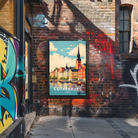 Gothenburg Cityscape Travel Poster