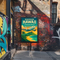 Discover Hawaii Vintage Travel Poster PosterGoat