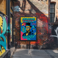 Colorful Pop Art Abraham Lincoln Motivational Quote Poster PosterGoat