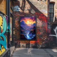 Enchanted Valley At Sunset Poster