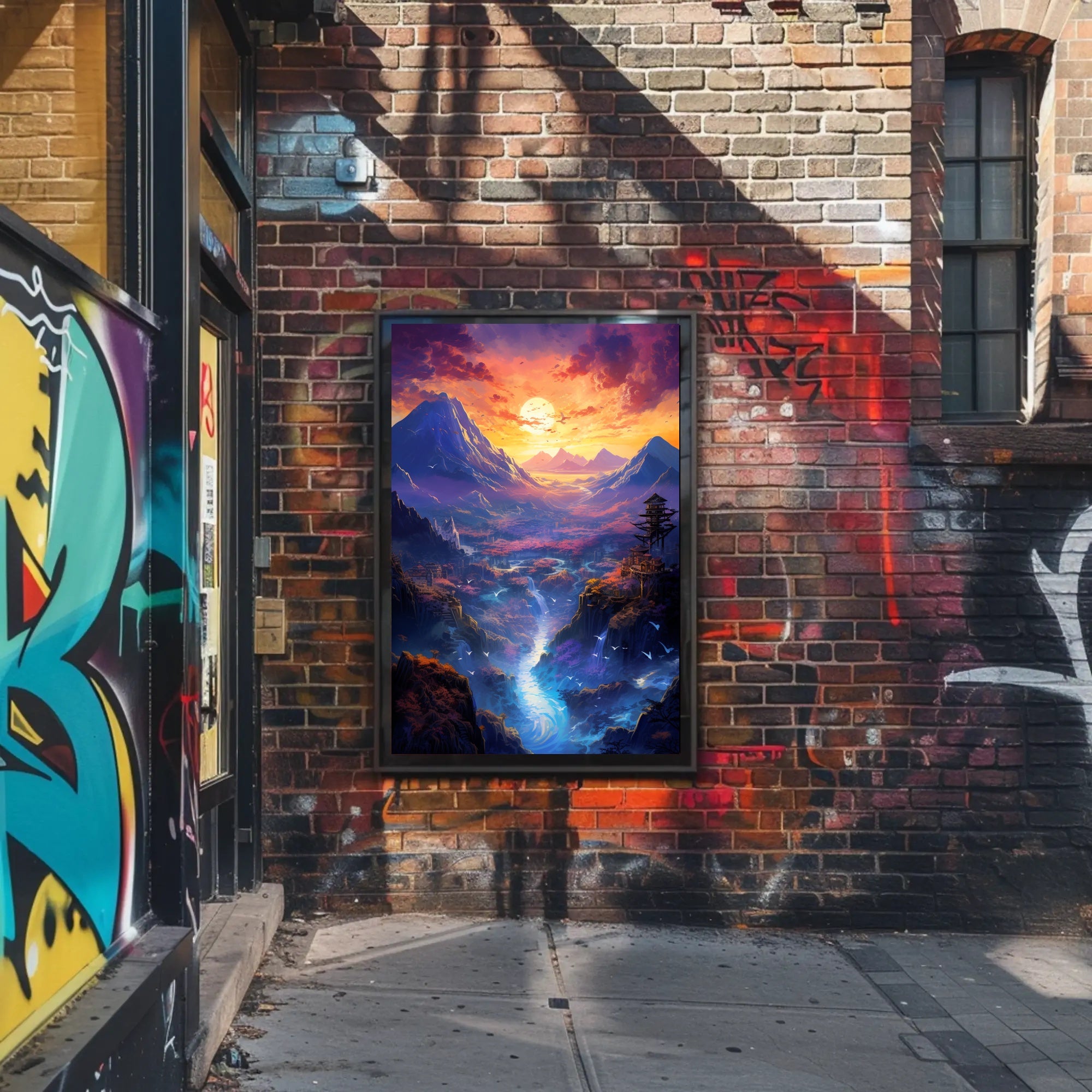 Enchanted Valley At Sunset Poster