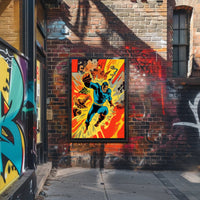 Dynamic Superhero Action Poster