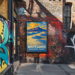 Whitesands Abstract Poster Coastal Wall Art For Living Rooms