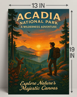 Acadia National Park Sunset Adventure National Park Poster
