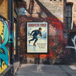 Davos 1913 International Ice Sports Festival Poster PosterGoat