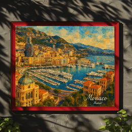 Monaco Harbor A Scenic View Poster