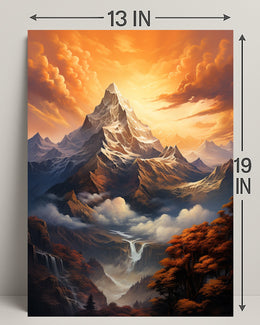Majestic Mountain Sunrise Poster