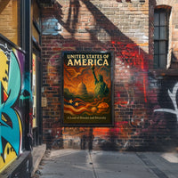 United States Of America A Land Of Poster