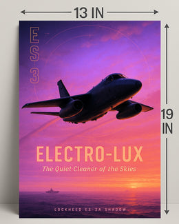 Lockheed ES-3A Shadow Electro-Lux Poster PosterGoat