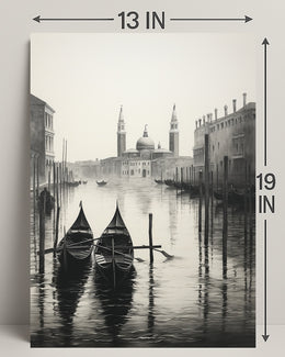 Gondolas On A Venetian Canal Poster