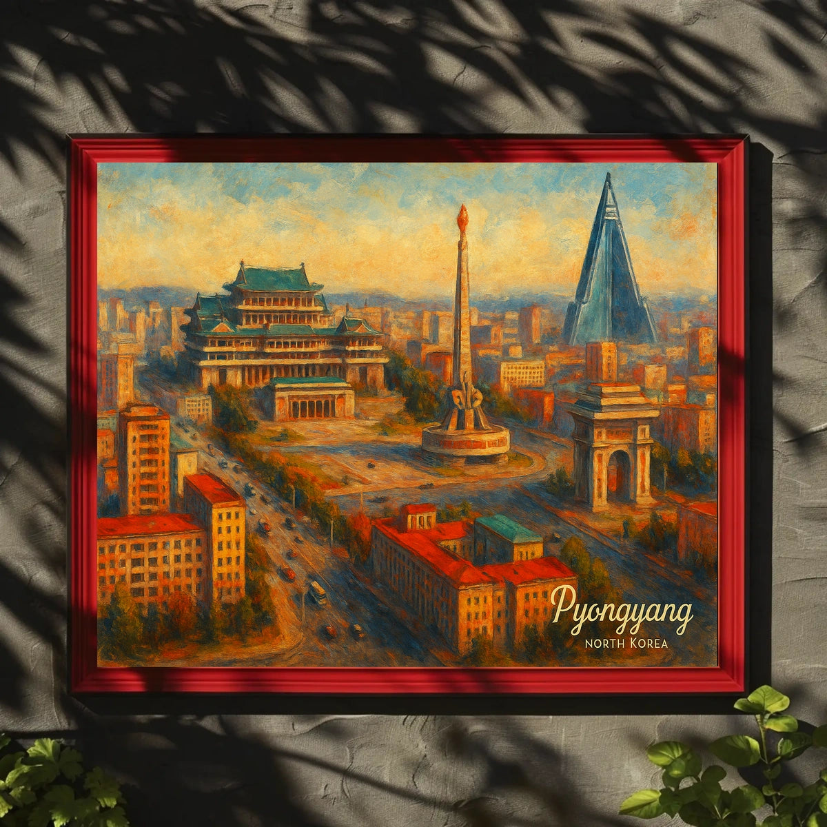 Pyongyang Cityscape Photography Realism Wanderlust Poster