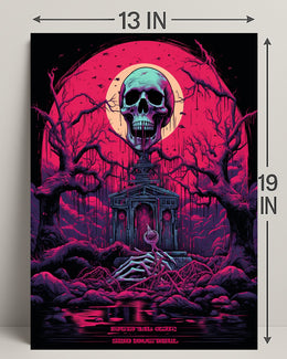 Eerie Skullscape Poster