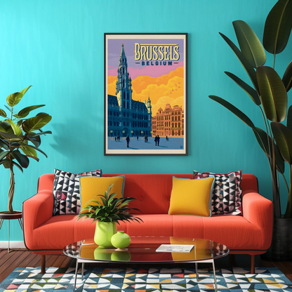 Vintage Poster Brussels Belgium
