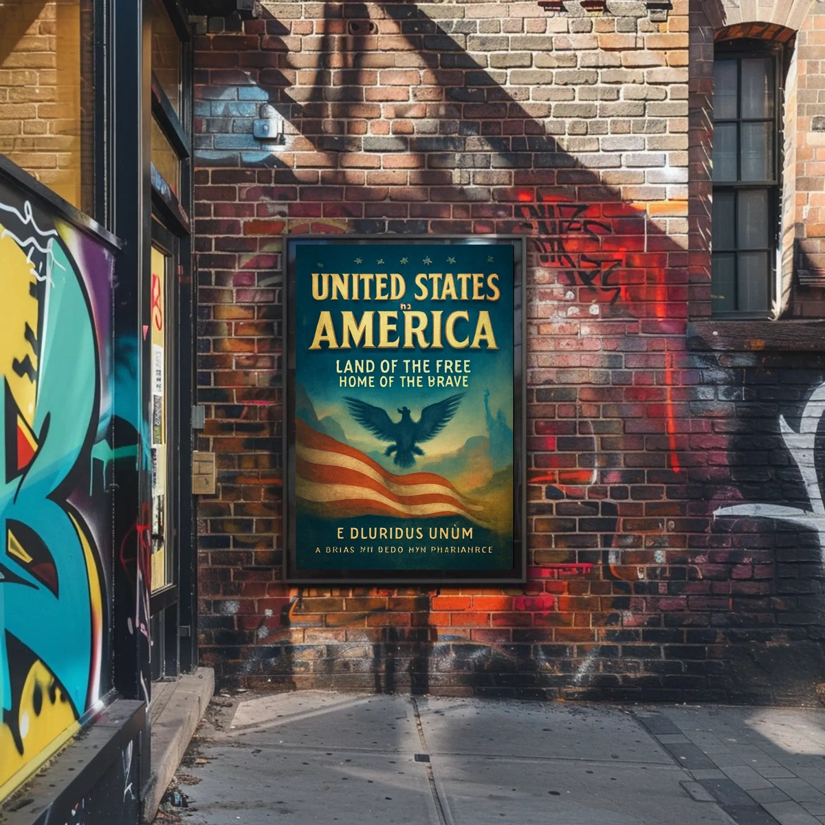 Patriotic Themes Vintage Nostalgic Eagle Poster