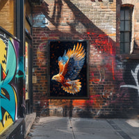 Majestic Eagle in Flight Surreal Art Poster